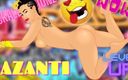 Back Alley Toonz: Sexy Latina Jazanti ukazuje její tatts a její velký zadek...