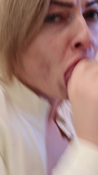 POV: Risky Elevator Quickie - Flashing Tits & Sloppy Deepthroat (cum in Mouth)