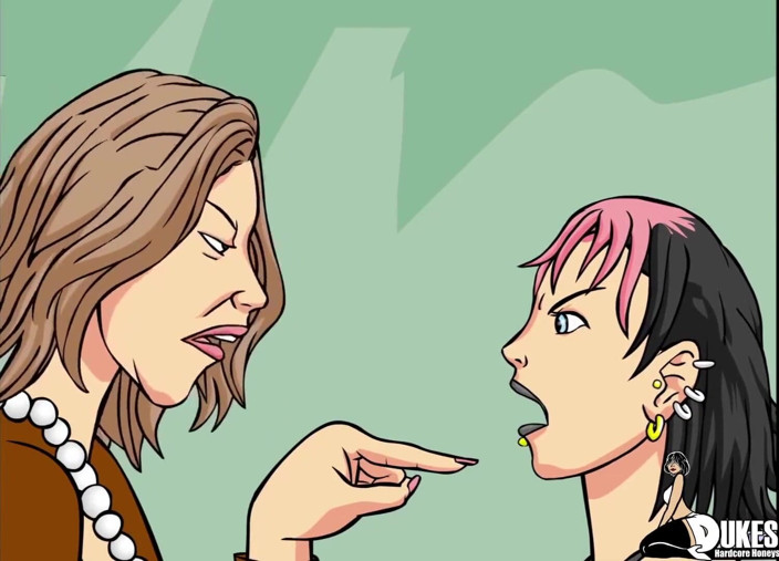 Dukes Hardcore Honeys: Large breast Emo chick fucks her teacher