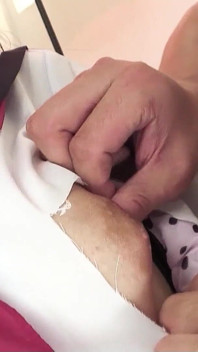Asian college teen shaved by stepdad and then fucked