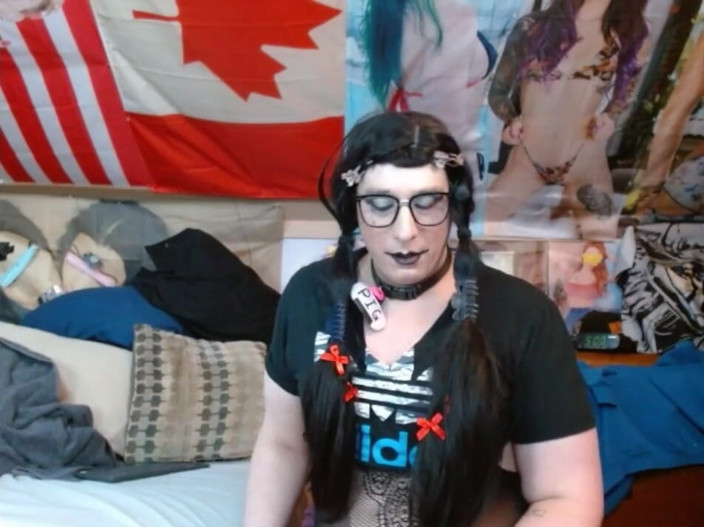 CosmicJones88: fette spermaladung sissy tanzt und strippt mit einem dildo in...