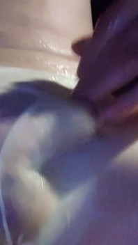 Watching Porn While Jerking off with Lots of Lube Wearing White Pantyhose