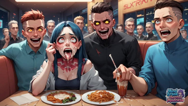 Mind Break Hentai Madness: Приголомшливий закусочний секс, теплі малинові обличчя з цілковитим багряним чистим задоволенням у палаючому розтирьку, що вимовляє психічне божевілля -