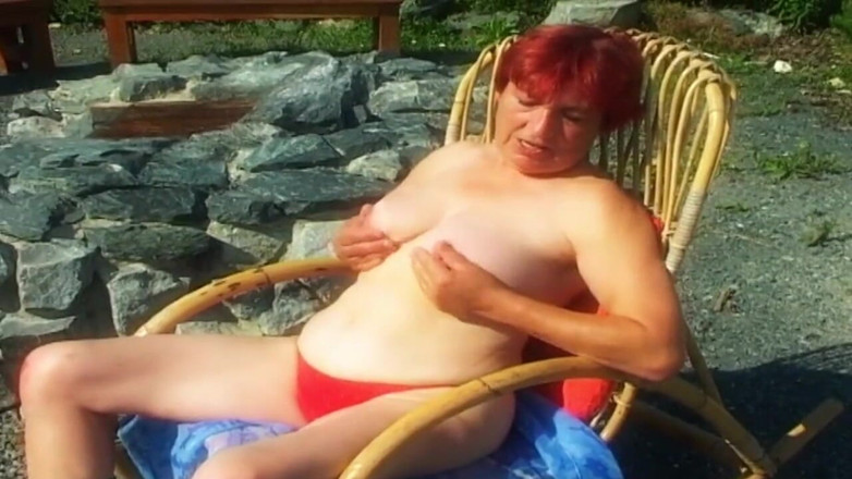 Freaks on Cocks: Redhead gilf gets fucked outdoor