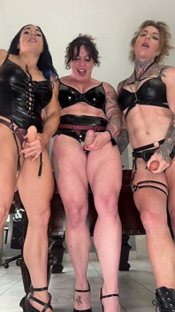 3 Muscle Mommie Stroke Their Girl Cocks and Count You Down