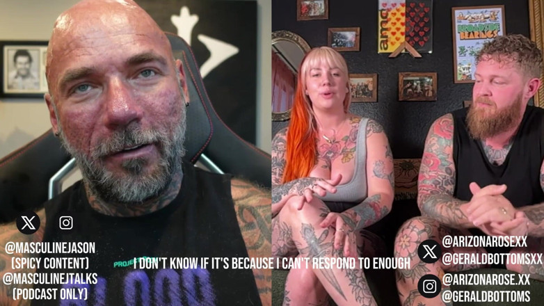 Raw and Uncensored with Masculine Jason: Porn Star Confessions - Arizona Rose e Gerald Bottoms (episodio 207)