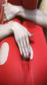 Hung Busty Ladyboy Sapphire Strips and Masturbates Her Big Cock for You!