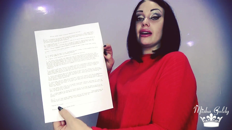 Goddess Misha Goldy: Financial debt contract! How to become mine