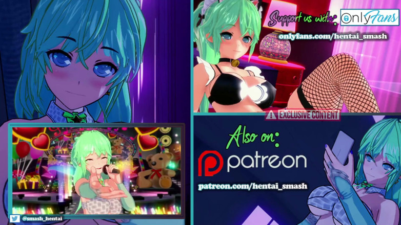 Hentai Smash: Rosaria si tře a prstí si kundičku, dokud se nevystříká -...