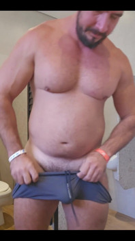 The Married Man Was Looking at My Full Swim Trunks; I Waited for Him in the Bathroom