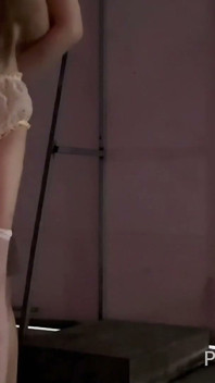 Lewd Lingerie University Busty Little Stepsister in Stockings, Exposed Outdoors in Public Places, Passionate Doggy Style Sex