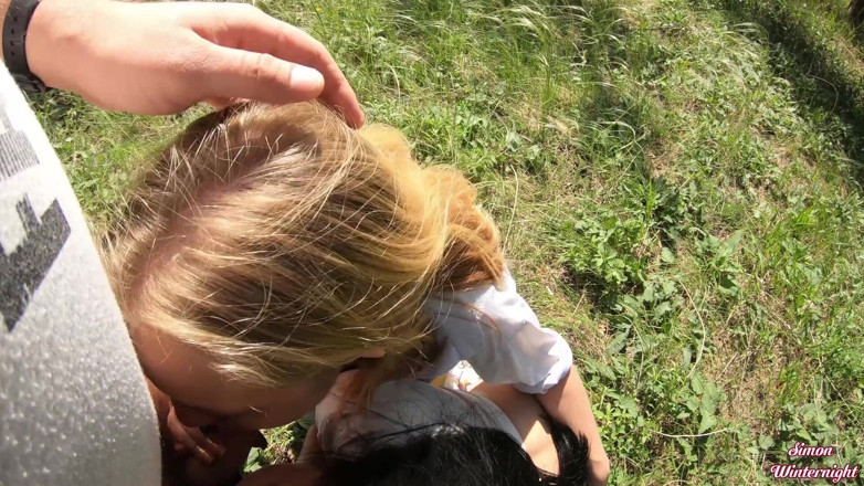 YSP Studio: Double blowjob in the woods from smoking girlfriends