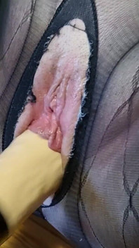 Julie Cunningham Fucked by a Machine While Wearing Black Pantyhose