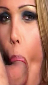 Hot Blonde Big Titted Tranny in Stockings Fucks Guys Anally