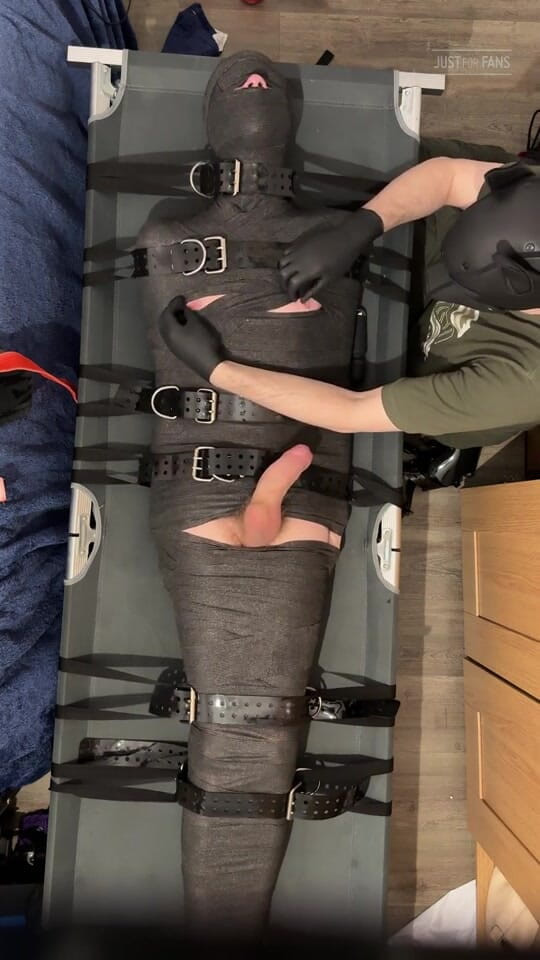 Inmate Cody and SubEdgeX: Twink Completely Mummified and Edged, part 2