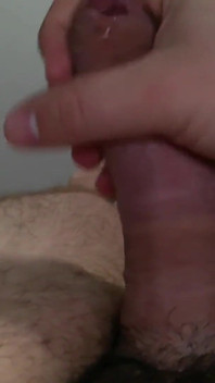 Precum on Wet Uncut Tight Foreskin