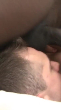 Brunette eager to get fucked in the ass by a stranger's black cock