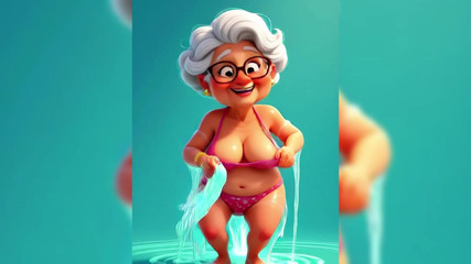 AI Porn: Granny Animation Sticky Mess