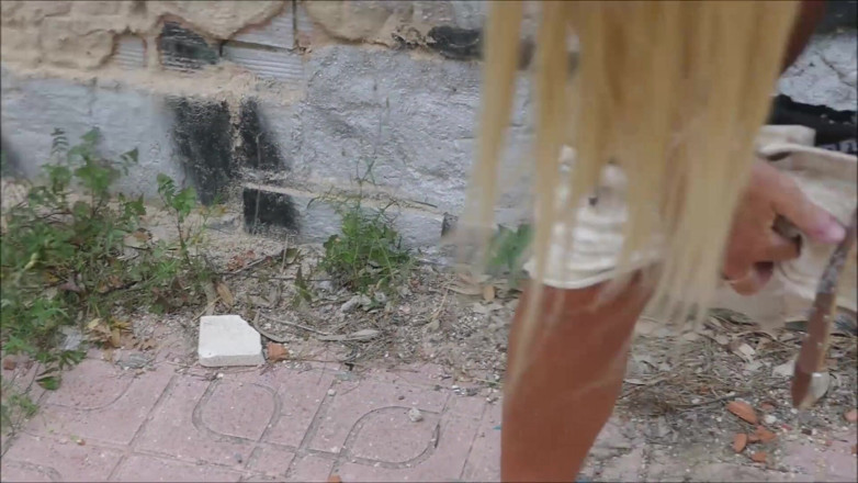 Natalie K: POV outdoor blowjob cum on tits and pissing outdoor