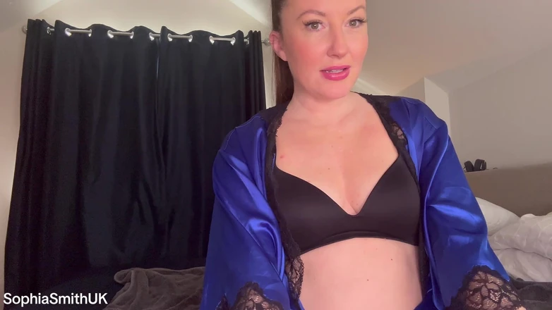 SophiaSmithUK: Blue Satin Femdom JOI
