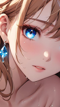 Ethereal Emotion - Ai Girl with Glowing Tears in an Intimate Close-up