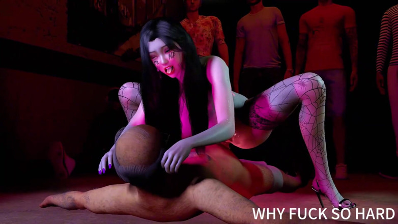 Why fuck so hard: 3D Horny Slut Asian Stripper Cheating with Big Cock in...