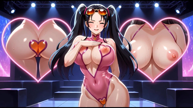 Stories&Anime: Hentai Nico Robin Runway Dziwka - przezroczyste stroje, mokre cycki i...