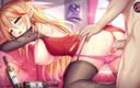 MsFreakAnim: Lesbian in Stockings Strapon Her Stepsister. | Hentai Uncensored | Sakura Hime 3 |...