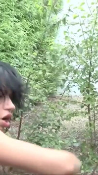 Outdoor anal fuck for college babe