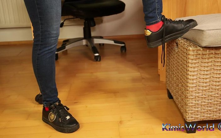KimisWorld: Red Stockings, Sneakers &amp; Dangling Tease