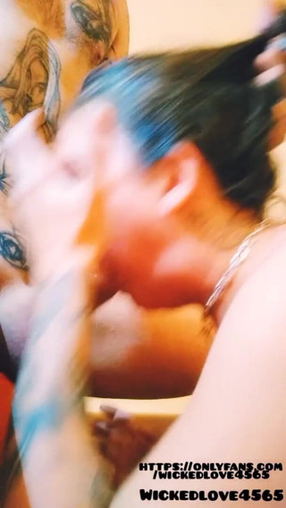 Wickedlove4565: Hot little drooling deepthroat wife cum in mouth