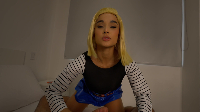 Abella olsen studio: Android 18 dbz suka bercinta dan menelan air mani! POV