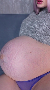 Huge Pregnant Belly Admiration