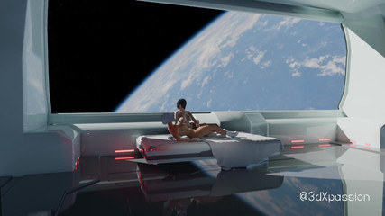 3dxpassion-transgender: Sci-Fi Lab Secrets - 18-jährige Schönheit Akari reitet in reverse-cowgirl, nimmt doggystyle...