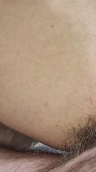 A Petite Twink Is Covered in Cum From Her Daddy's Thick Cock, Right on Her Beautiful Smooth Ass!