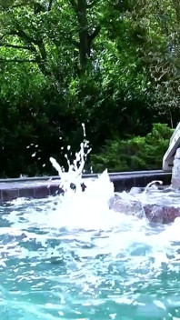 Two horny lesbians masturbate with toys outdoor by the pool