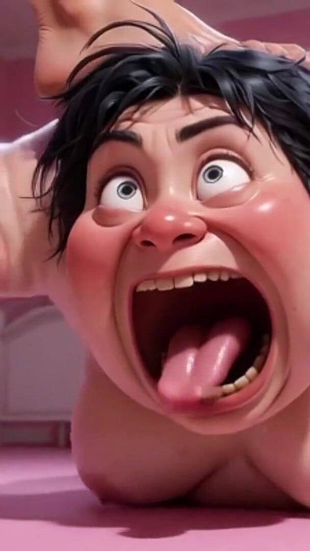 Anime Hentai: Gruba brzydka kobieta zdegradowana - polizaj piękną dziewczynę