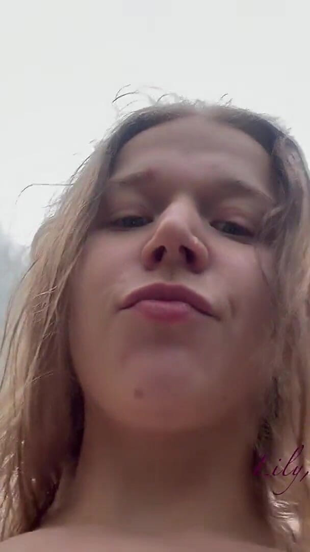 Crazy Girl Playing Naked in the Rain (Lily, Goddess of Desire)