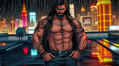 Erotic Man: Lelaki hunky yang kuat dibuat dengan Ai