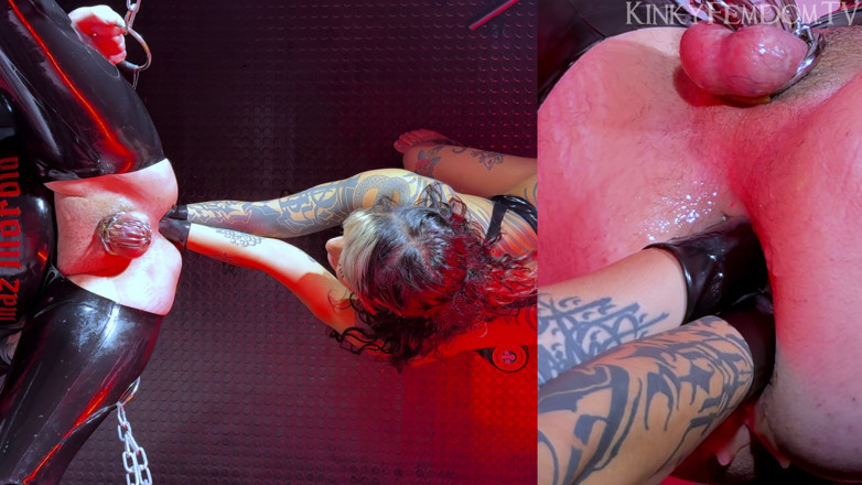 KinkyFemdomTV: Fisting dubur berganda mata burung dengan puan Yazmin Maz Morbid