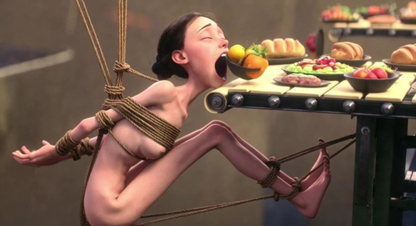 YOUR BEST FANTASY: Awek kurus dalam Perhambaan tali - sesi pemakanan tanpa henti
