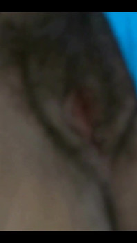 Watching on the Hairy Pussy of My Latina Wife, Beautiful While Resting on Her Bed