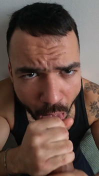 Worshipping a Big Uncut Latino Dick POV