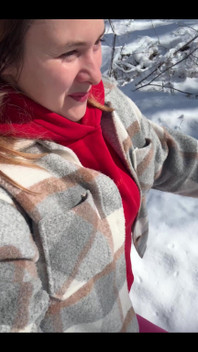 Winter Suddenly Returned and a Lot of Snow Fell, so We Had to Write Directly on It