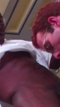 Muscular Black Hunk Barebacks Eager Redhead Twink Raw