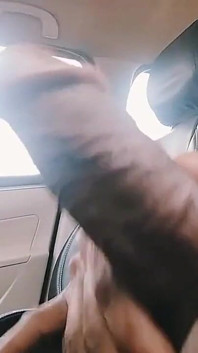 Sexy Cock Masturbation on the Car