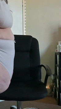 SSBBW Fat Belly Thong Try on Side View