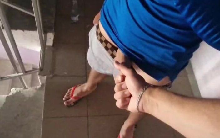AlexGay: Daddy and Twink Fucked Roughly on the Stairs Near the...