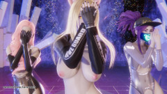 3D-Hentai Games: [mmd] (g)i-dle - 퀸카드 아리 아칼리 세라핀 섹시 스트립쇼 댄스 리그 오브 레전드 무수정 헨타이