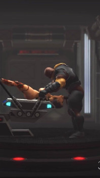 Sci-fi hardcore a sexy kočka s manžetou v laboratoři